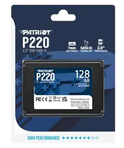 SSD diskas PATRIOT MEMORY P220S128G25 128 GB, 2.5", SATA 3Gb/s