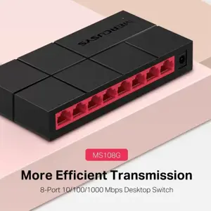 Šakotuvas Mercusys Switch MS108G Unmanaged, Desktop, Power supply type External