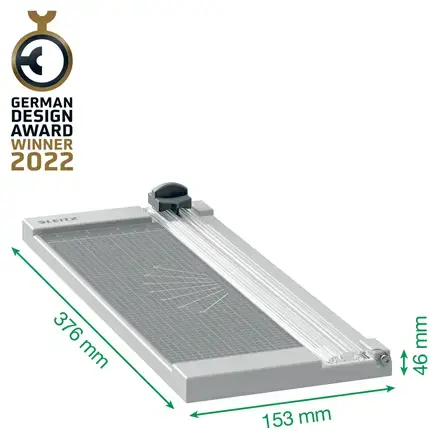 Leitz Rollenschneider Home A4, 8 lapai, A4, 80 g/m², pilkos spalvos, guma, 153 mm