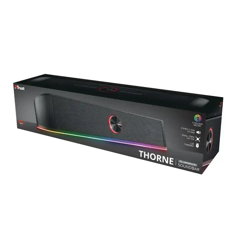 "Trust GXT 619 Thorne", 2.0 kanalai, 6 W, 12 W, 3 W, 4 Ω, juoda