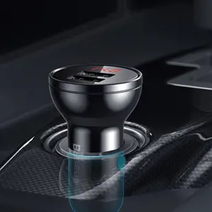 Baseus Digital Display Dual USB 4.8A Car Charger 24W silver (CCBX-0S)