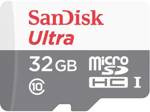 SANDISK 32GB Ultra microSDHC+SD adapteris