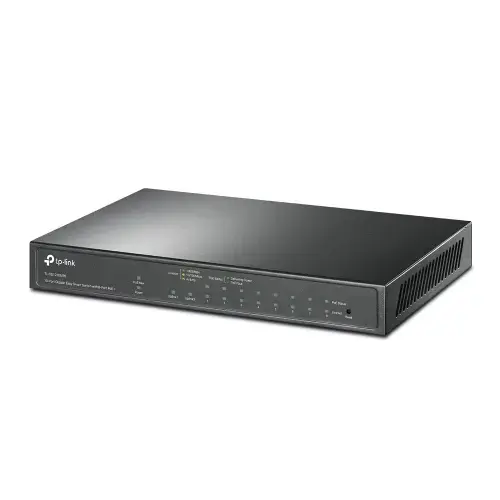 "TP-Link" 10 prievadų "Gigabit Easy Smart" komutatorius su 8 prievadais PoE+, valdomas, L2, Gigabit Ethernet (10/100/1000), maitinimas per Ethernet (PoE)
