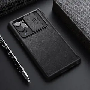 Nillkin Qin Book PRO Case for Samsung Galaxy S22 Ultra Black