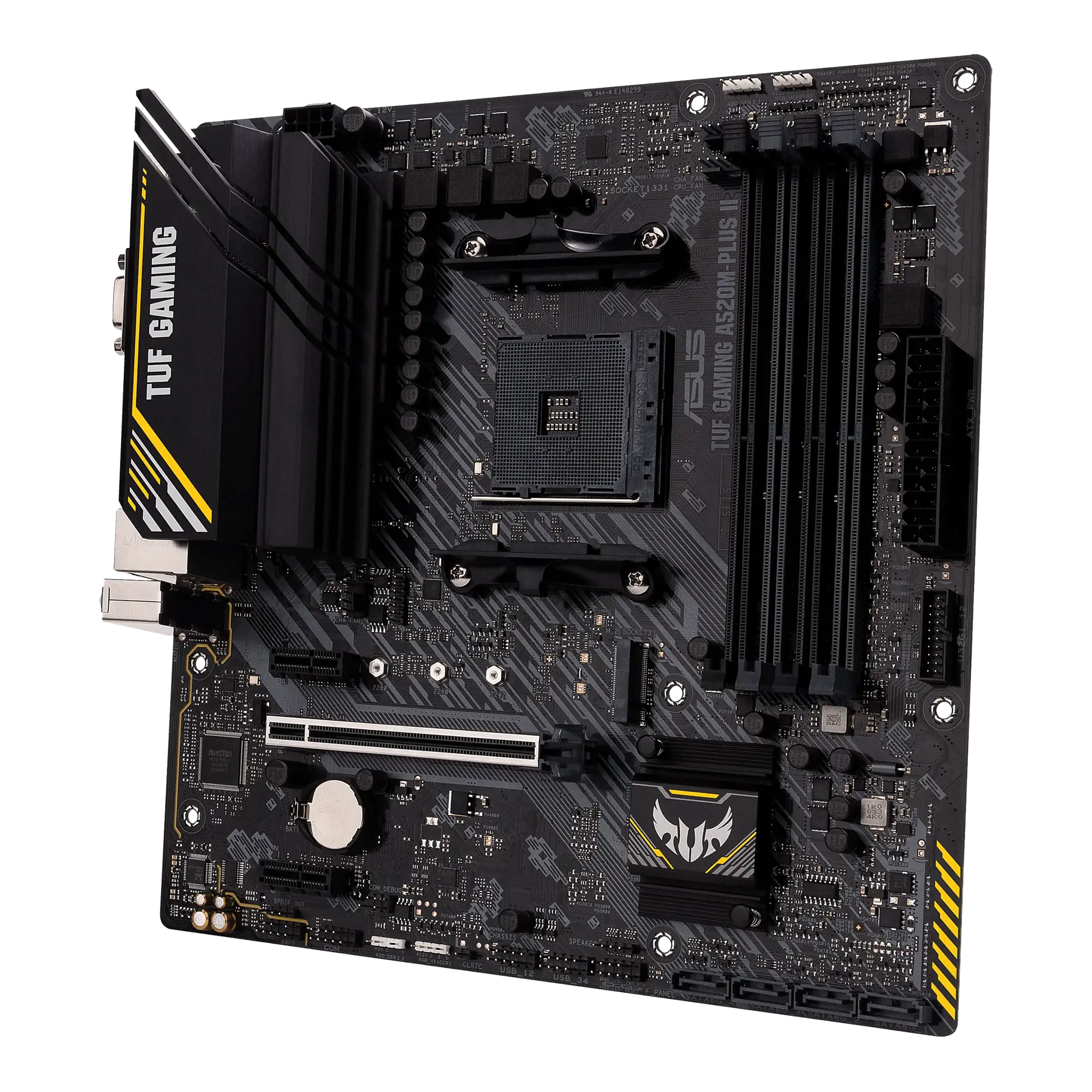 ASUS TUF GAMING A520M-PLUS II, AMD, "Socket AM4", "AMD Ryzen™ 3", "AMD Ryzen™ 5", "AMD Ryzen™ 7", 3 kartos "AMD Ryzen™ 9", 5 kartos "AMD Ryzen 9", "Socket AM4", DDR4-SDRAM, 128 GB