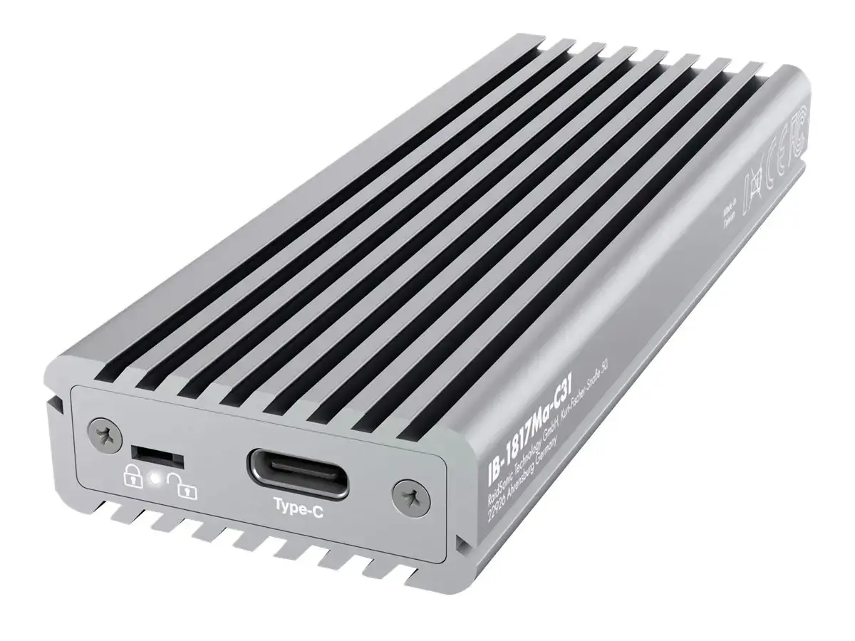 ICYBOX IB-1817Ma-C31 "IcyBox" išorinis korpusas M.2 NVMe SSD, USB 3.1 Type-C, sidabrinės spalvos