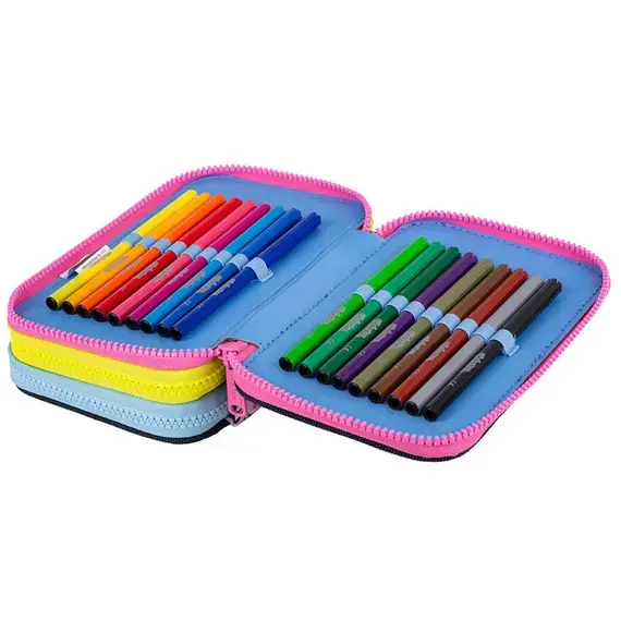 Forminis trijų skyrių penalas su priedais CoolPack JUMPER 3 IN THE GARDEN