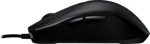 "HyperX Pulsefire Core" - žaidimų pelė (juoda), dvipusė, optinė, A tipo USB, 6200 DPI, juoda