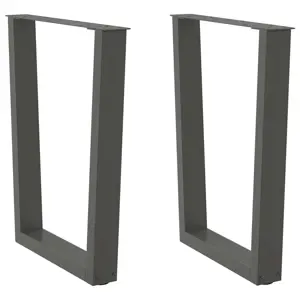 Valgomojo stalo kojos, V formos, 2 vnt., antracito spalvos, 70x(72-73,3) cm, plienas