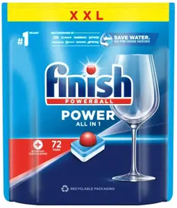 FINISH Power All-in-1 indaplovės tabletės, 72 vnt.