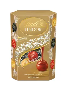 LINDT LINDOR įv. rūšių šokolado rutuliukų rink, 200g