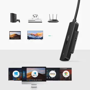 Ugreen 70609, HDD/SSD korpusas, 2,5", Serial ATA III, 5 Gb/s, karšto keitimo, juodas