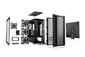 be quiet! Shadow Base 800 FX Black, Midi Tower, PC, Black, ATX, EATX, micro ATX, Mini-ITX, Acrylonitrile butadiene styrene (ABS), Steel, Tempered glass, Multi