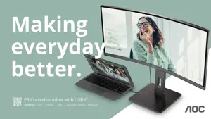 AOC CU34P3CV 34 colių VA 3440x1440 21:9 4 ms HDMI DP USB Juoda
