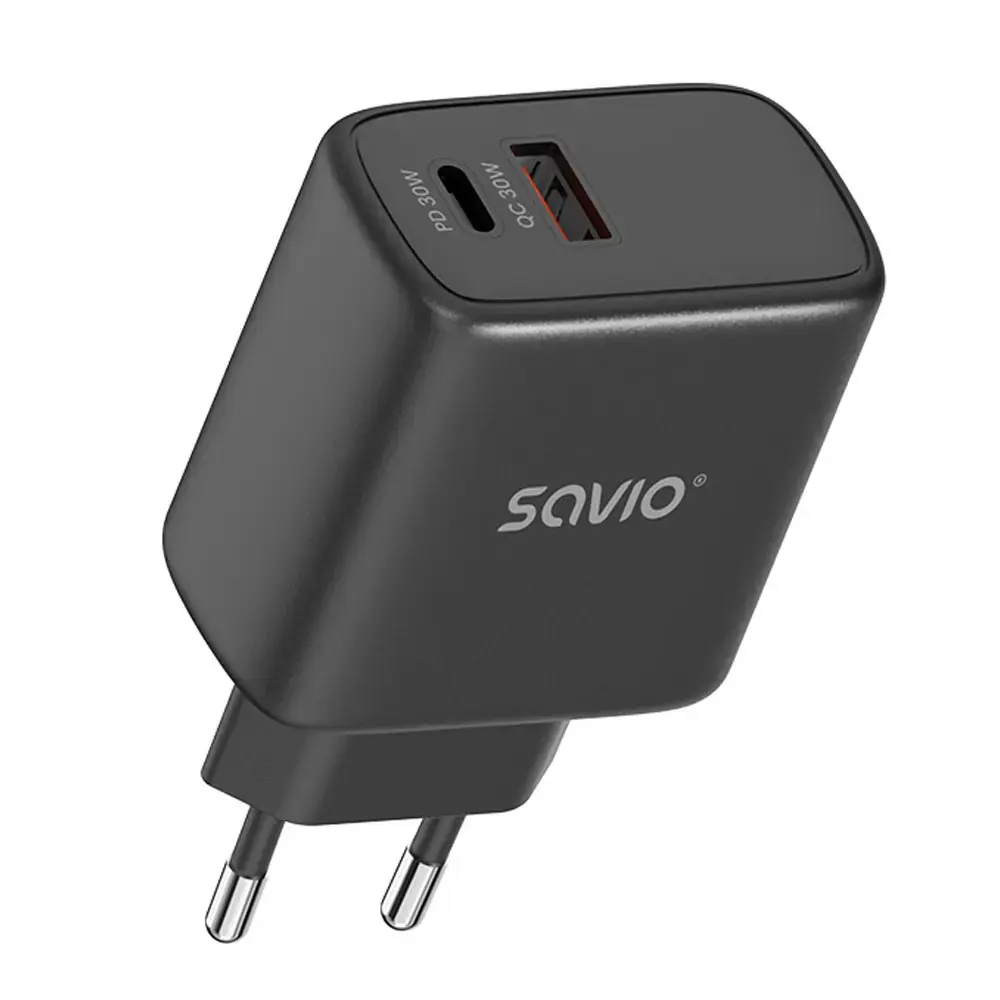 "SAVIO" TINKLO ĮKROVIKLIS 30 W GREITASIS ĮKROVIMAS, POWER DELIVERY 3.0 LA-06/B