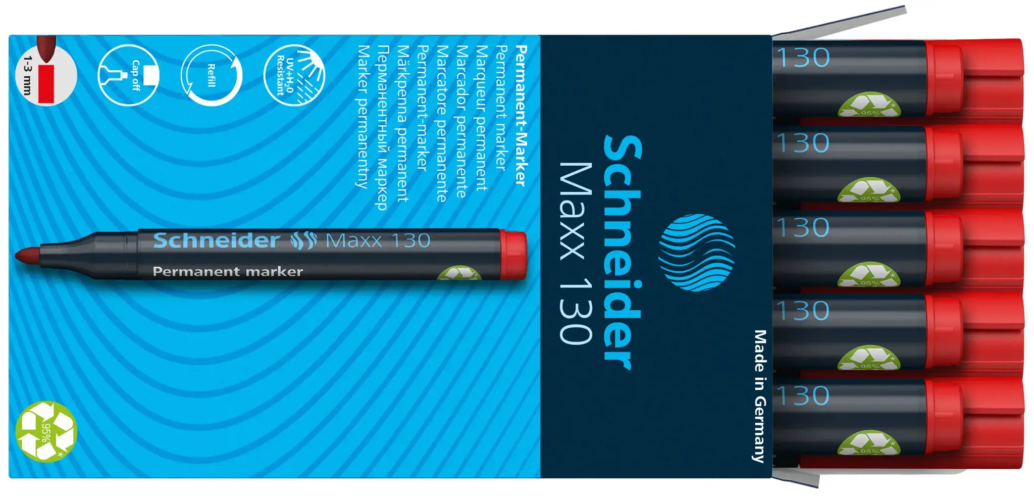 Permanentinis žymeklis SCHNEIDER MAXX 130, 1 - 3 mm
