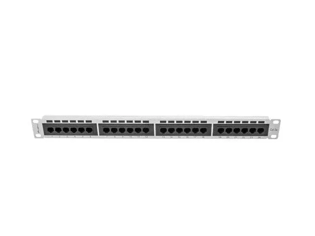 LANBERG PPU5-1024-S Lanberg Patch Panel 24 prievadų 1U, kat. 5e, pilkos spalvos