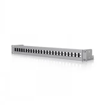UBIQUITI 24-PORT BLANK KEYSTONE PATCH PANEL. STANDALONE INSERT THAT CAN BE EASILY INSTALLED INTO AN EXISTING NETWORK EQUIPMENT RACK TO CREATE A CLEAN, UNIFORM AESTHETIC