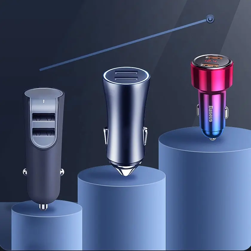 Baseus Magic Series Įkroviklis su skaitmeniniu ekranu 2x USB QC3.0 45W 6A juoda (CCMLC20A-01)