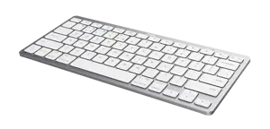 Trust 24651, 75%, Wireless, Bluetooth, Scissor key switch, QWERTY, Silver