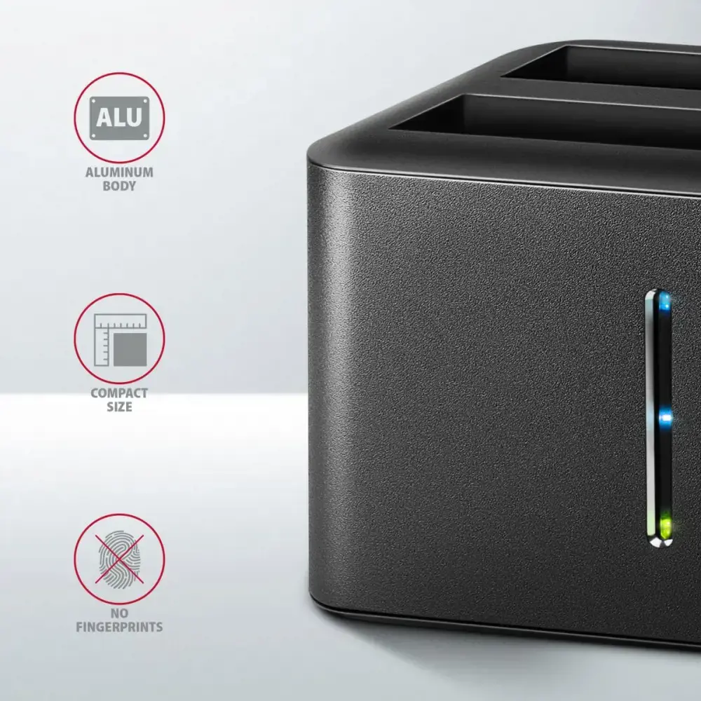 AXAGON ADSA-D25 USB 3.2 Gen 1 - 2x SATA 6G 2,5" SSD/HDD CLONE DUAL MINI dokas