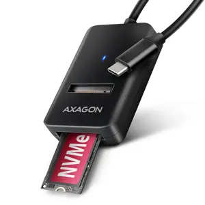 AXAGON USB-C 10Gbps adapter for fast connection of M.2 NVMe and SATA SSD, USB-C cable 10 cm | ADM2-…