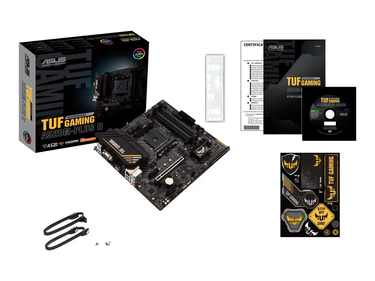 ASUS TUF GAMING A520M-PLUS II, AMD, "Socket AM4", "AMD Ryzen™ 3", "AMD Ryzen™ 5", "AMD Ryzen™ 7", 3 kartos "AMD Ryzen™ 9", 5 kartos "AMD Ryzen 9", "Socket AM4", DDR4-SDRAM, 128 GB
