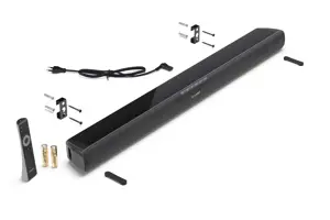 "Sharp" HT-SB100 2.0 garso juosta didesniam nei 32 colių televizoriui, HDMI ARC/CEC, Aux-in, optinis, "Bluetooth", USB, 80 cm, blizgios juodos spalvos