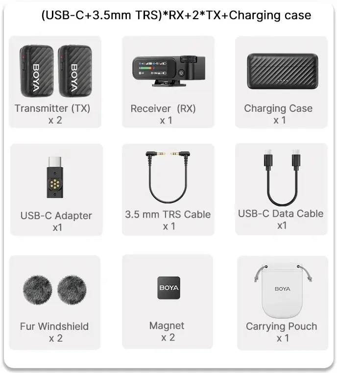 Boya wireless microphone BOYAMIC 2-02