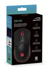 Speedlink wireless mouse Velox RGB, black (SL-680102-BK)