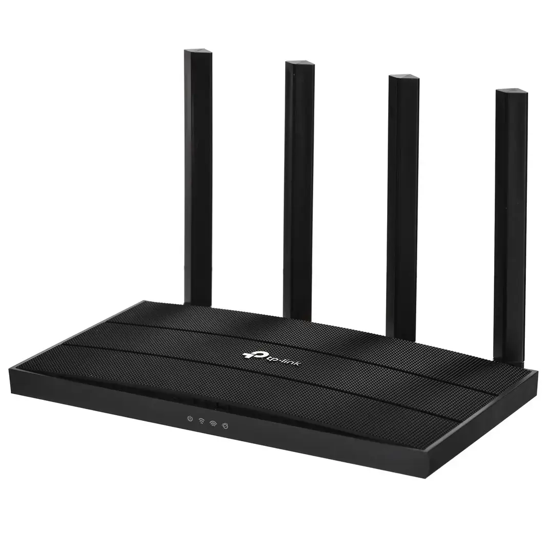 TP-Link Archer AX1500 Wi-Fi 6 maršrutizatorius, "Wi-Fi 6" (802.11ax), trijų dažnių (2,4 GHz / 5 GHz / 5 GHz), Ethernet LAN, juodas, stalinis maršrutizatorius