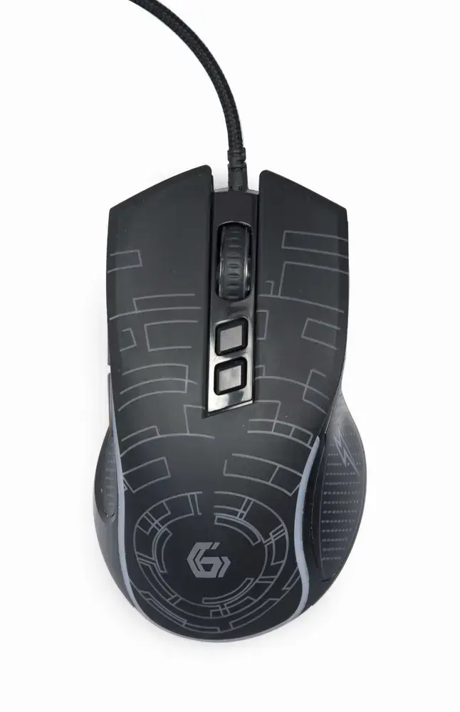GEMBIRD MUSG-RGB-01 USB LED žaidimų pelė juoda