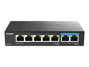 D-Link DMS-107/E, nevaldomas, Gigabit Ethernet (10/100/1000)