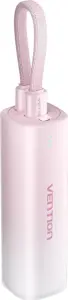 Powerbank 5000mAh Vention FHWR0 20W + USB-C to lightning cable (pink)