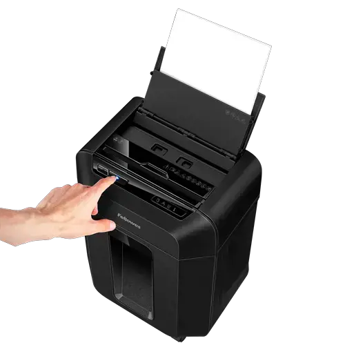 "Fellowes Automax 80M", smulkinimas dalelėmis, 22 cm, 4 x 12 mm, 17 L, 4 ratukai, 80 lapų