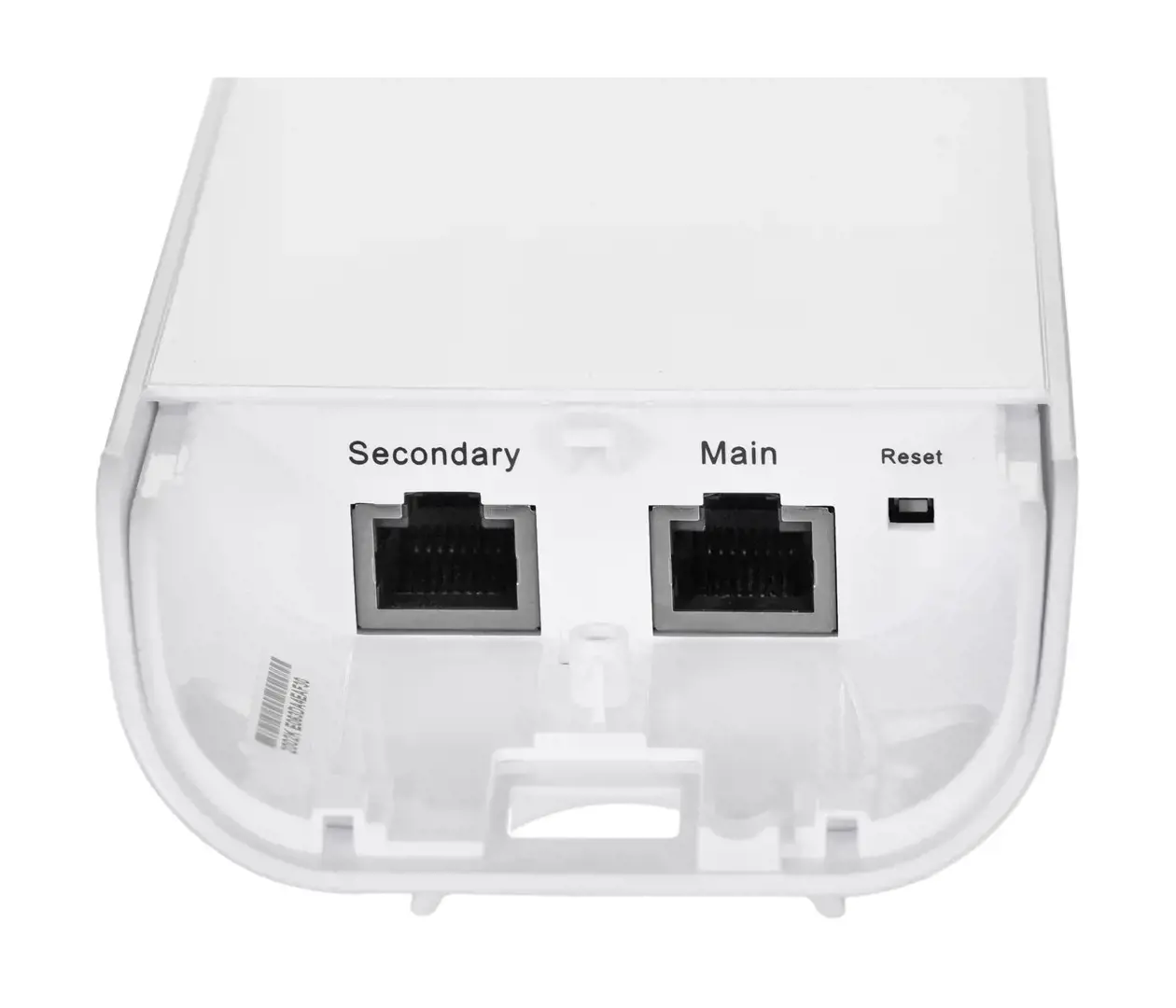 "Ubiquiti NanoStation NSM5", 5 GHz, 16 dBi, 2 x 10/100 Ethernet prievadas, maitinimo būdas - pasyvus maitinimas per Ethernet, lauko UV spindulių stabilizuotas plastikas, procesorius Atheros MIPS 24KC 400 MHz, 32 MB SDRAM, 8 MB Flash, tvirtinimo ant stulpo rinkinys pridedamas