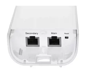 "Ubiquiti NanoStation NSM5", 5 GHz, 16 dBi, 2 x 10/100 Ethernet prievadas, maitinimo būdas - pasyvus maitinimas per Ethernet, lauko UV spindulių stabilizuotas plastikas, procesorius Atheros MIPS 24KC 400 MHz, 32 MB SDRAM, 8 MB Flash, tvirtinimo ant stulpo rinkinys pridedamas