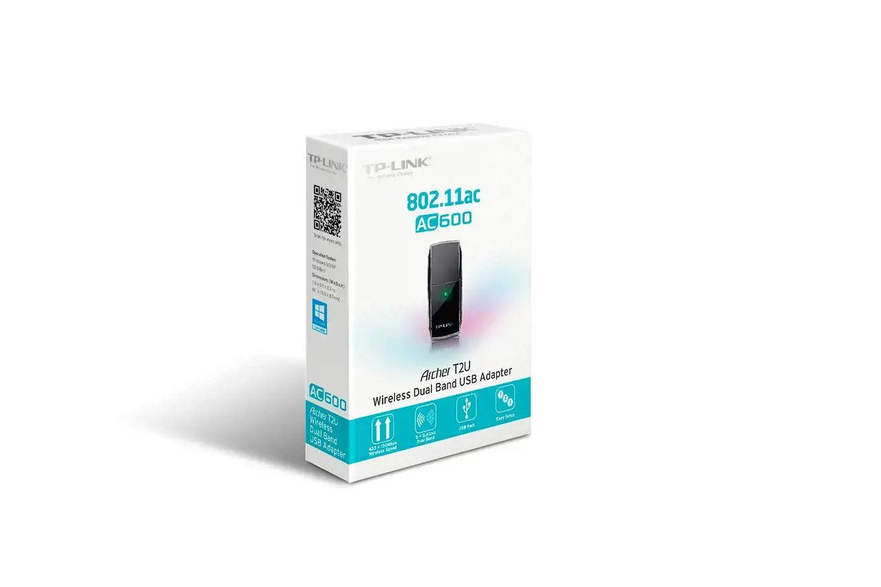 TP-LINK AC600 dviejų dažnių belaidis USB adapteris MTK 1T1R 433Mb/s esant 5Ghz + 150Mb/s esant 2,4Ghz 802.11ac/a/b/b/g/n USB 2.0