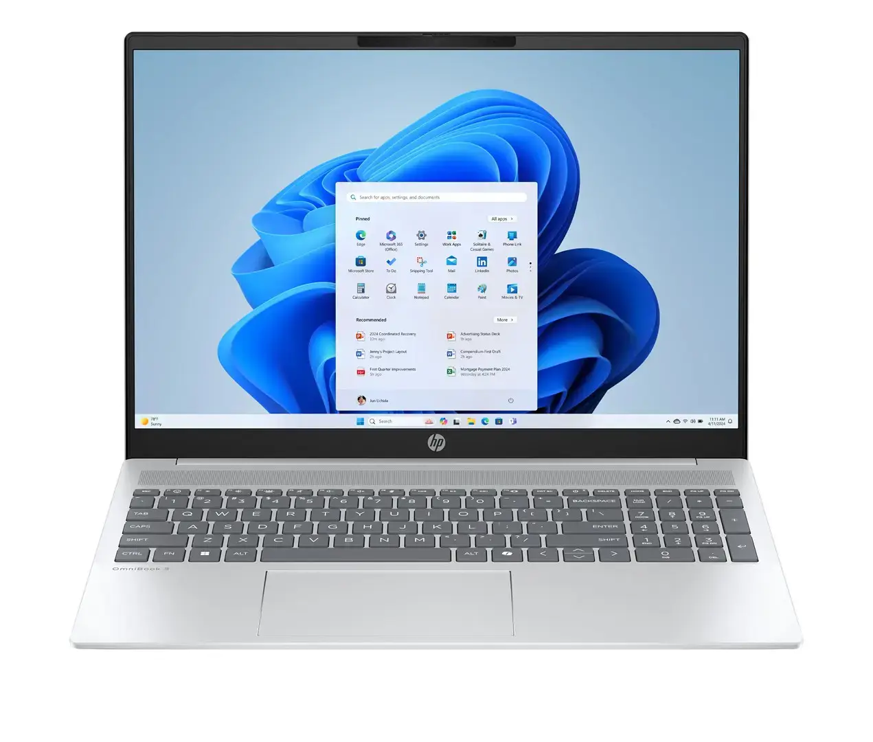 HP OmniBook 5 16-af1072nw Ultra 5 225U 16.0"2K IPS 300nits AG 16GB LPDDR5X SSD512 Arc Cam1080p 59Wh NoOS Glacier Silver 2Y