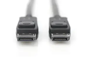 DIGITUS DisplayPort jungiamasis kabelis DP M/M 1,0 m su užraktu Ultra HD 8K Vers. 1.3/1.4 bl