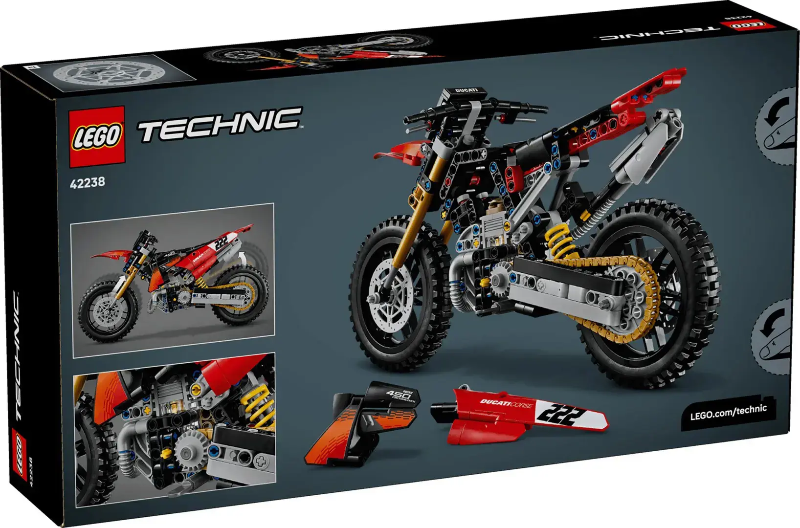 LEGO TECHNIC 42238 Ducati Desmo450 MX Factory
