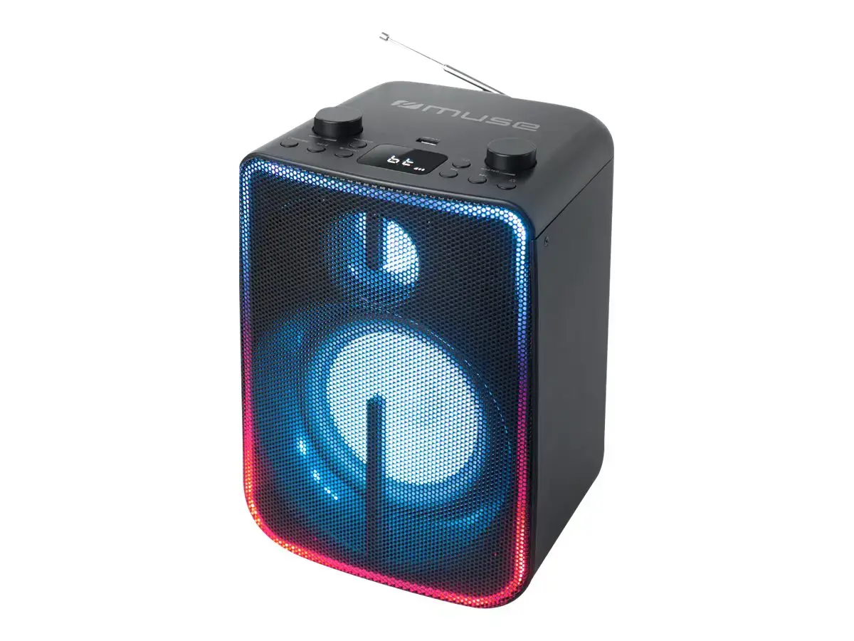 "Muse Bluetooth Party Box" garsiakalbis su akumuliatoriumi M-1802DJ 60 W, belaidis ryšys, juodas, "Bluetooth