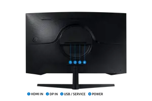 Samsung S32CG552EU, 81.3 cm (32"), 2560 x 1440 pixels, Quad HD, LED, 1 ms, Black