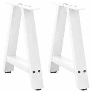 Kavos staliuko kojelės, A formos, 2 vnt., baltos, 38x(42-43) cm, plienas