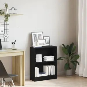 Knygų spinta Juoda 60x24x76 cm Iš inžinerinės medienos