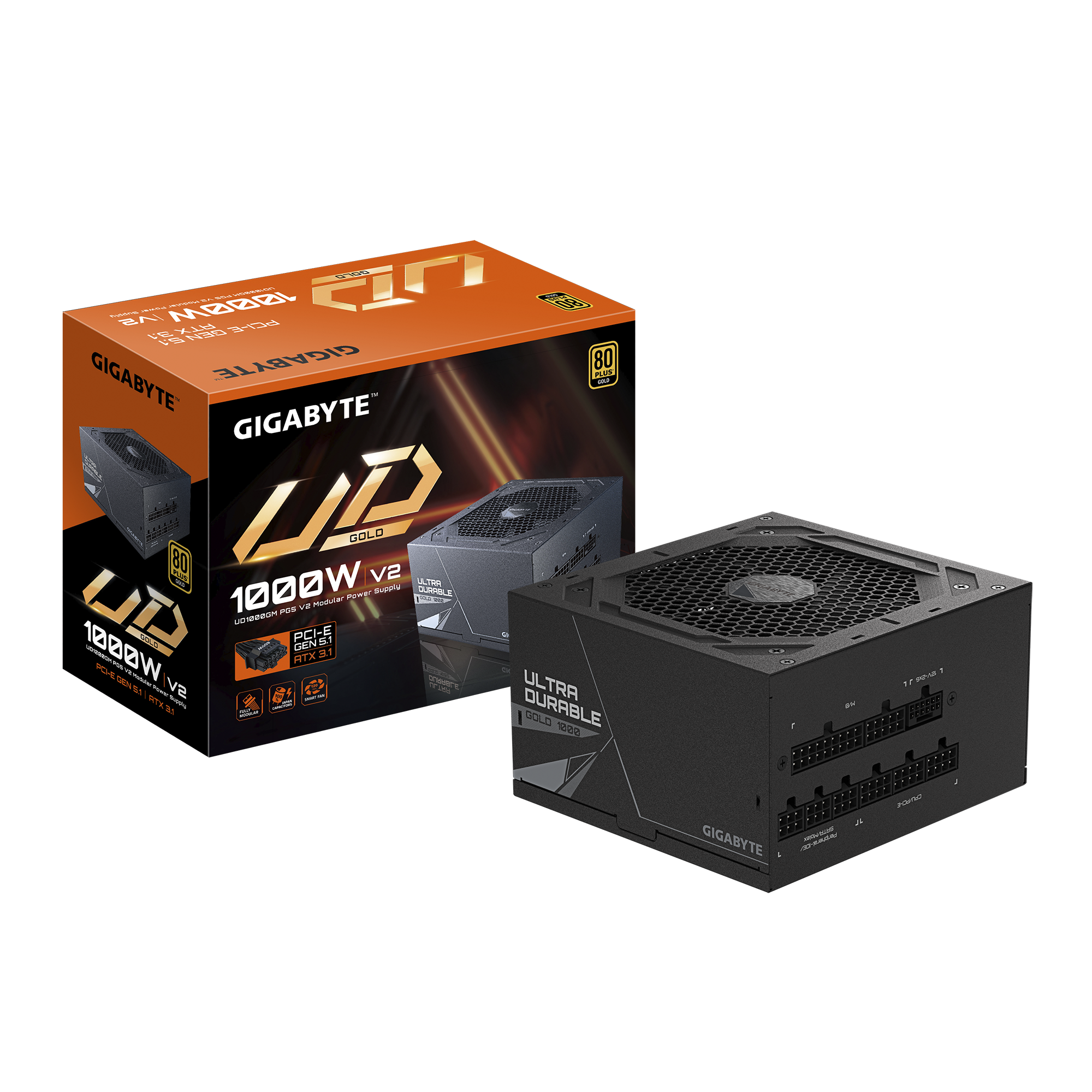Maitinimo blokas GIGABYTE GP-UD1000GM, 1000 W, 80 PLUS Gold