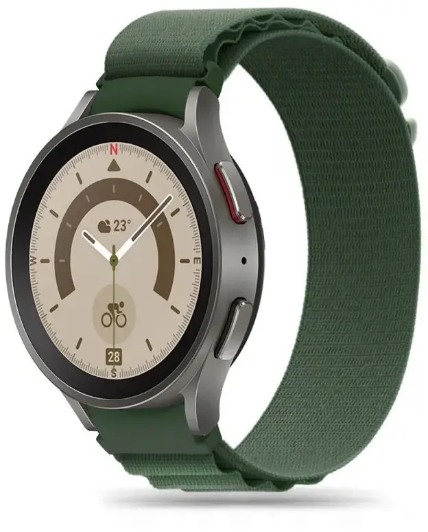"Tech-Protect" laikrodžio dirželis "Nylon Pro Samsung Galaxy Watch4/5/5 Pro", kariškai žalias