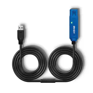 "Lindy" 15 m USB 3.0 aktyvusis ilgintuvas, 15 m, USB A, USB A, USB 3.2 Gen 1 (3.1 Gen 1), 5000 Mbps, juodas