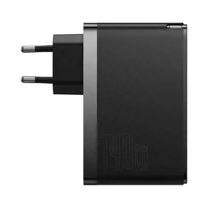 "Baseus GaN5 Pro" sieninis įkroviklis 2xUSB-C + USB, 140W (juodas)