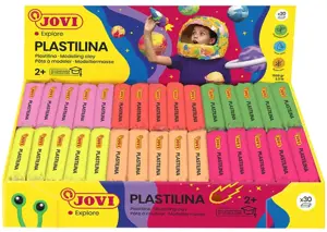 Plastilinas JOVI FLUOR, 30vnt: 6 spalvos po 5 vnt.